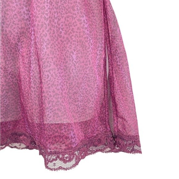 Victoria Secret’s Animal Print Maroon /Purple Black Babydoll Chemise Size M VGUC - Picture 3 of 5